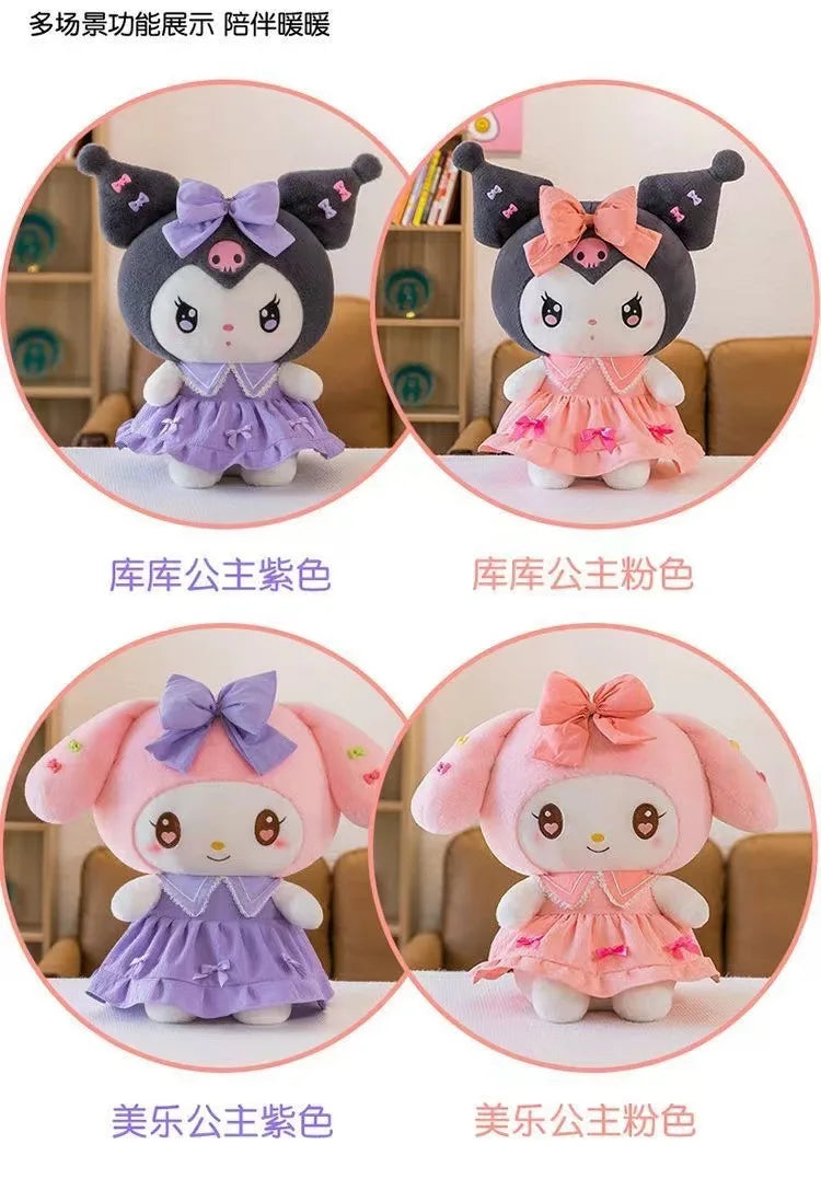 30cm Sanlio Purple Dress Kuromi Stuffed Plush Toy Cute Anime Surrounding Melody Plush Doll Gift for Girlfriend's Birthday