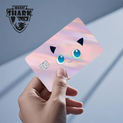Magic Shark Holographic Laser Mewtwo Snorlax Pikachu Gengar Credit Debit Bank Film Skin Sticker Front Cover