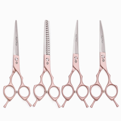 6.5 7 Inch Professional Pet Dog Cat Grooming Scissors 440C Japanese Stainless Steel Sharp Blades Shears Thinning Curved Straight