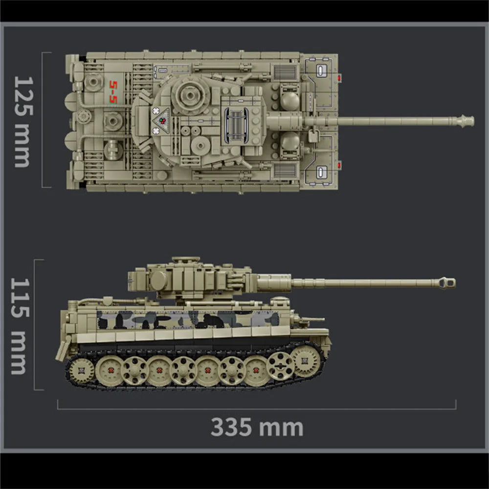 World War 2 WW2 Army Military Soldiers SWAT Half Tracked Armor Vehicle Trailer Assemble Building Blocks Bricks Children's Toys