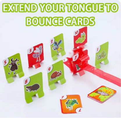 Frog Lizard Mask Wagging Tongue Lick Cards Board Games for Children Family Party Toys Antistress Funny Desktop Puzzle Game Toys
