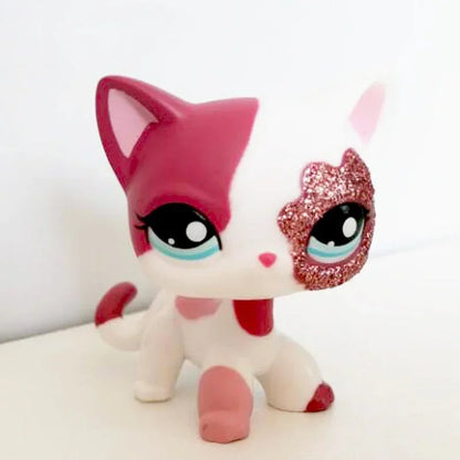 CAT rare pet lps bobble head toys short hair cat standing grey #5 #391 black #336 old original anime figure toys