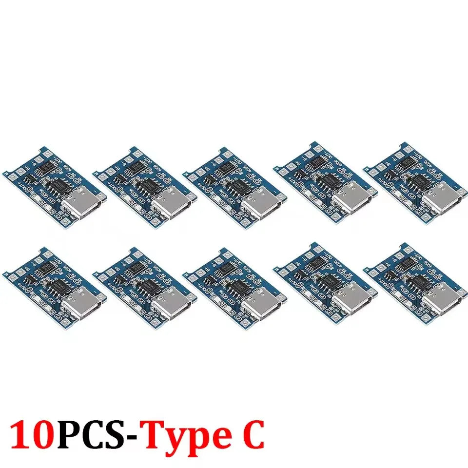 1-20Pcs Type-C/Micro/Mini USB 5V 1A 18650 Tp4056 Lithium Battery Charger Module Charging Board with Protection Function Li-Ion
