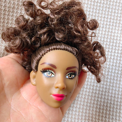 Original Doll Supermodel Star FR Heads DIY Head for 1/6 Doll Accessories Limited Special Curly haired black doll Collection gift