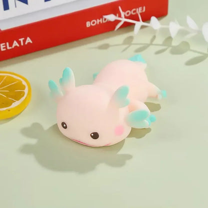 Axolotl Squeeze Ball Cute Fish Relax Cartoon Antistress Squishy Stress Relief Slow Rising For Adult Kids Stretch Toys