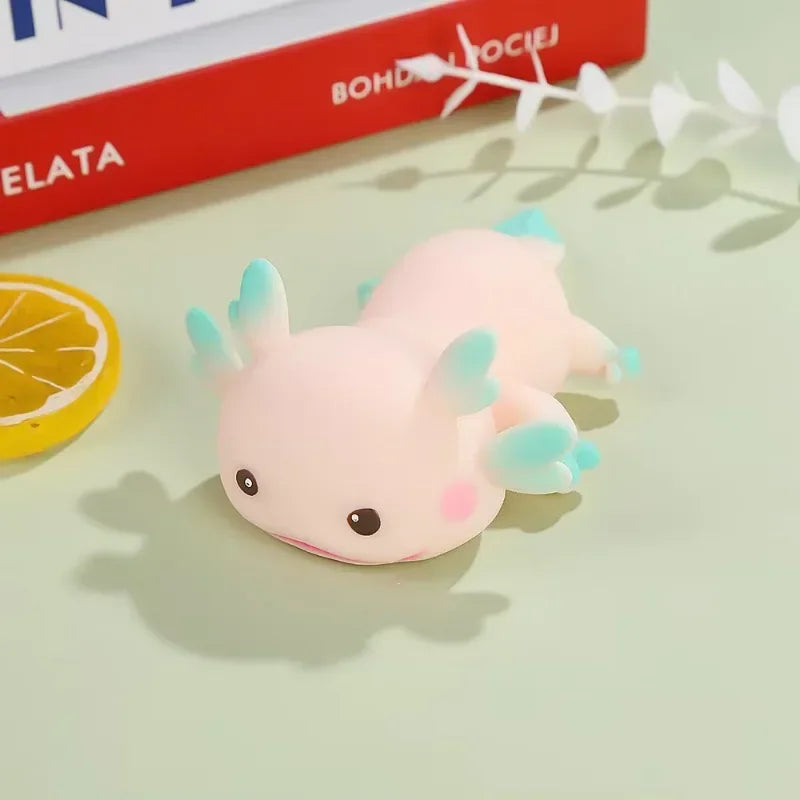 Axolotl Squeeze Ball Cute Fish Relax Cartoon Antistress Squishy Stress Relief Slow Rising For Adult Kids Stretch Toys