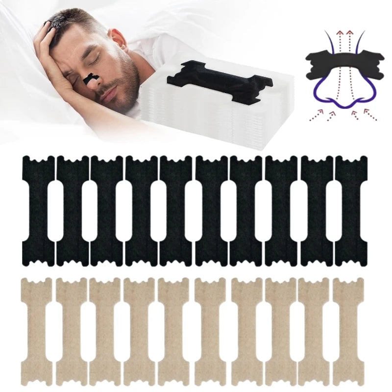 10/30/50/80/100 Pcs Breath Nasal Strips Anti-Snoring For Sleeping Nasal Strips Enhanced Breathing Anti Snoring Sleep Nasal Strip