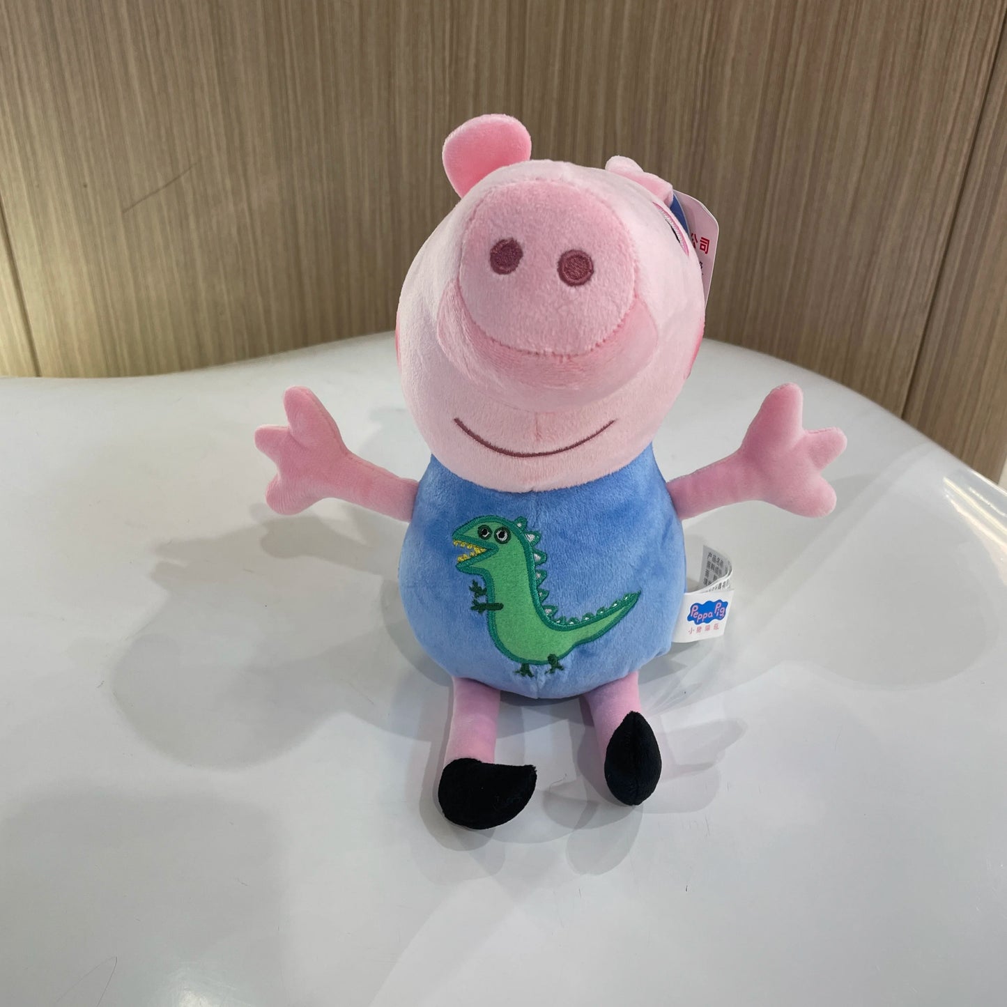 2pcs/set Genuine Peppa Pig kids Plush Toys peppa with Teddy bear George with Dinosaur Soft Stuffed Dolls Kids Toys original box