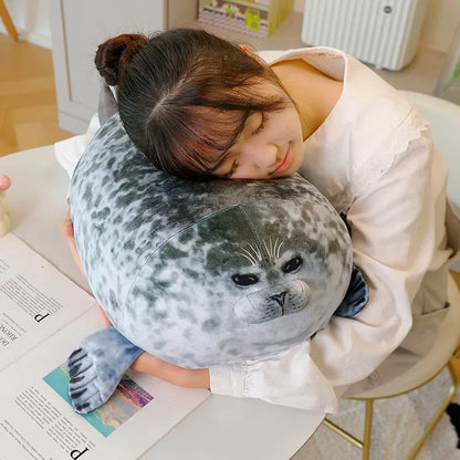 Simulation Giant  Sea Lion Plush Toys Soft Stuffed Animal Seal Pillow Real Life Appease Doll Cute Gift for Baby Kids
