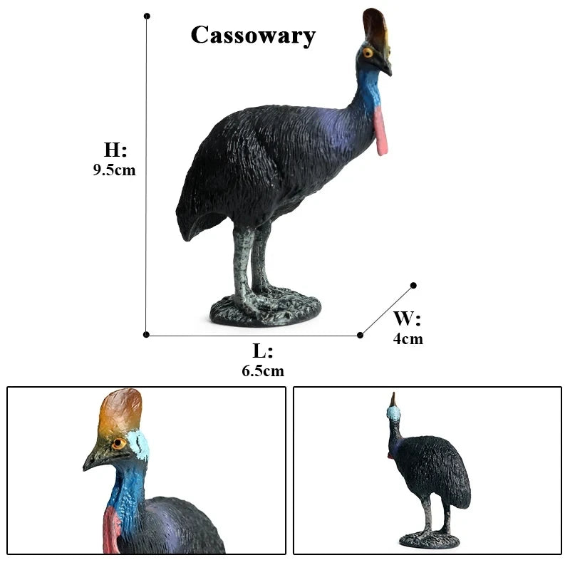 Oenux Garden Bird Figurines Snowy Owl Toucan Bucerotidae Animals Model PVC Action Figures Collection Toys For Kids Birthday Gift