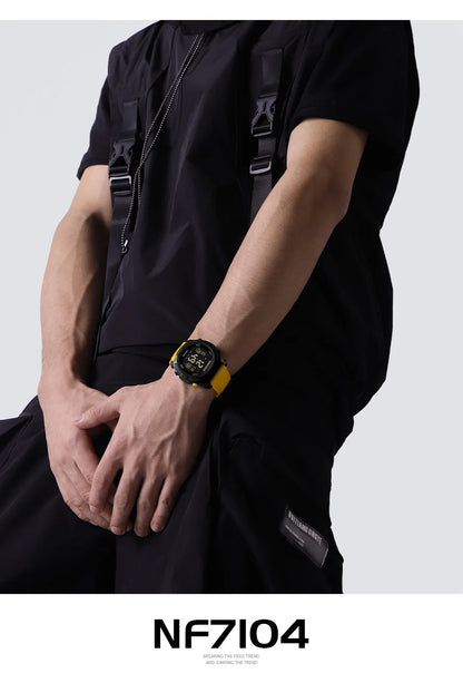 NAVIFORCE Brand Original Men Fashion Watch Water Resistant Personality Wristwatches Luxury Silicone Strap Electronic Clock 2024
