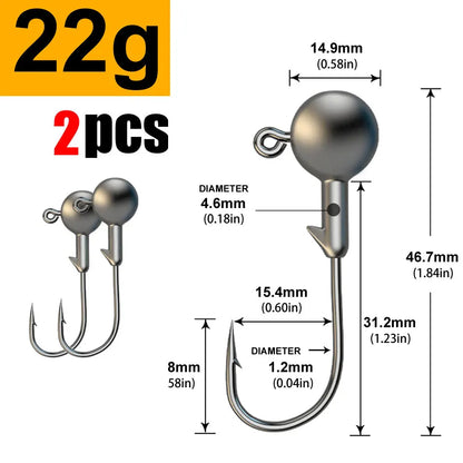 WODJYJ 1g 2g 3g 4g 5g 7g 8g 10g 14g 20g 28g jig head hook for fishing tackle ,rig soft worm hook crank lure bait hook