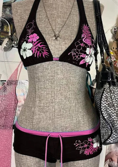 Spring and Summer Fashion Trend: Y2K Sexy Bikini - Ins European and American Niche Design, Figure-Hugging Swimsuit Set
