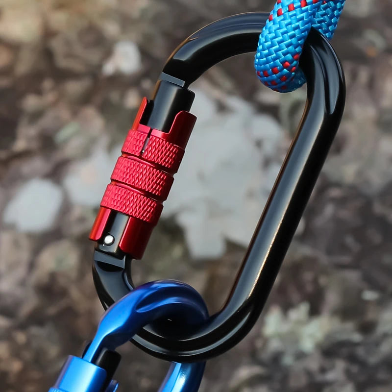CLIWIZ Brand 25KN Auto Safety Lock Outdoor Professional Climbing Carabiner O Shape Aviation Aluminum Hooks