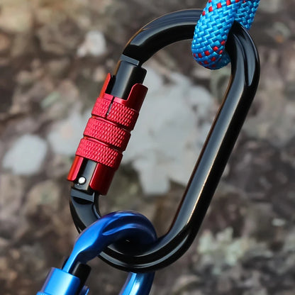 CLIWIZ Brand 25KN Auto Safety Lock Outdoor Professional Climbing Carabiner O Shape Aviation Aluminum Hooks