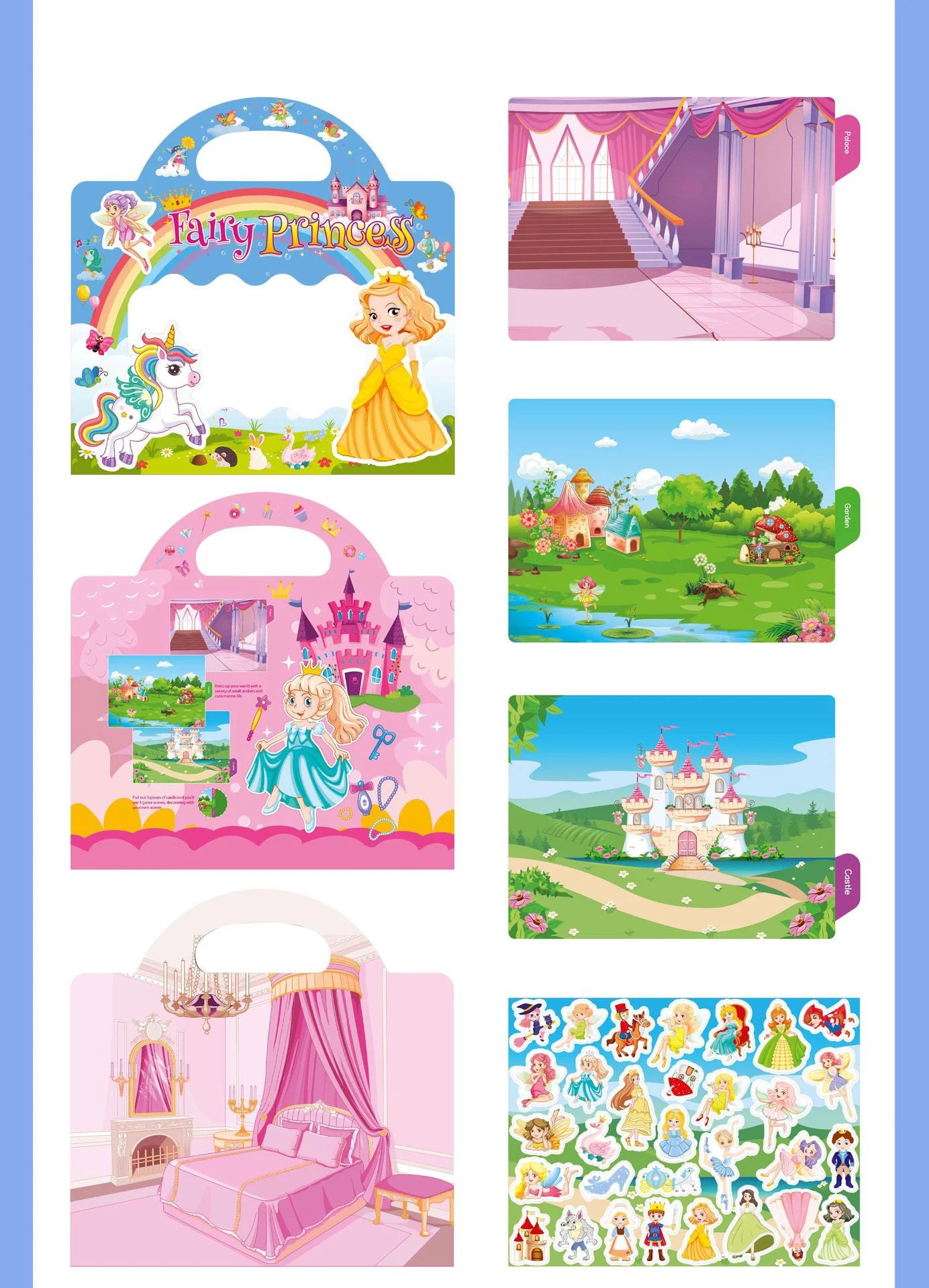 New Children Reusable Scene Cute Stickers DIY Puzzle Sticker Games Books Cartoon Animal Learning Cognition Toys For Kids Gift