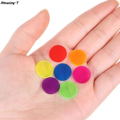 50PCS 15mm Plastic Poker Chips Casino Bingo Markers Token Family Game ToyCreative Gift Accessories