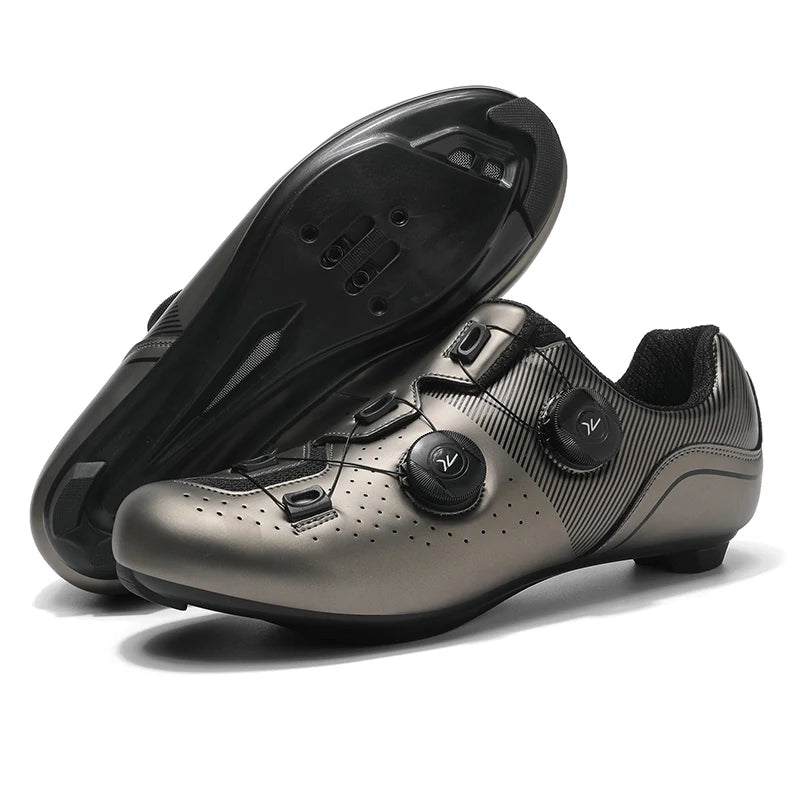 2026 MTB Cycling Sneaker Men A5 Leather Self-Locking Cleat Spd Road Bike Shoes Women Flat Trail Train Mountain Bicycle Shoes