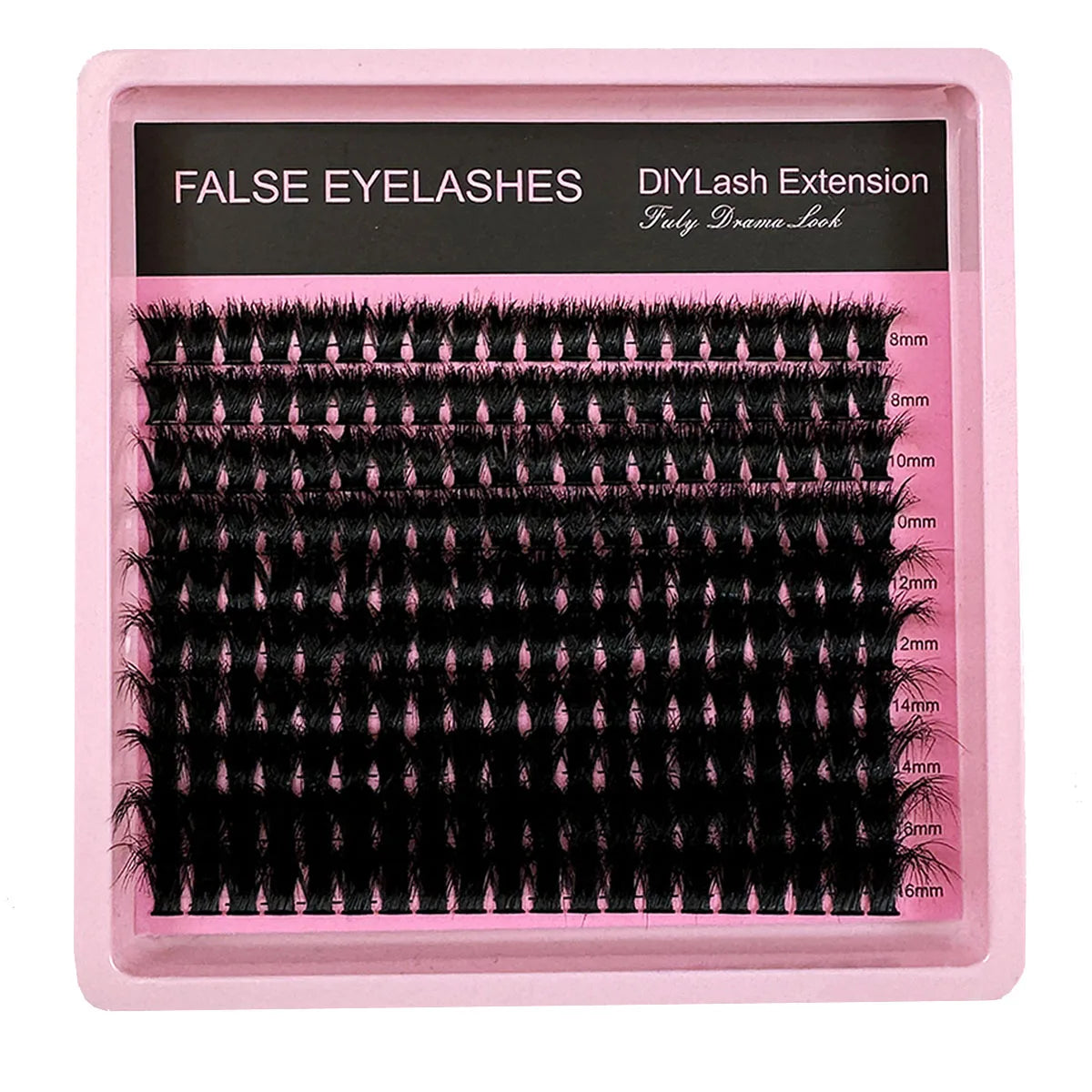 50D-160D 8D Luxury Fluffy DIY Cluster Lashes - 8-16mm Mixed Length Eyelash Extension 0.07mm Russian D Curl Thick And Reusable
