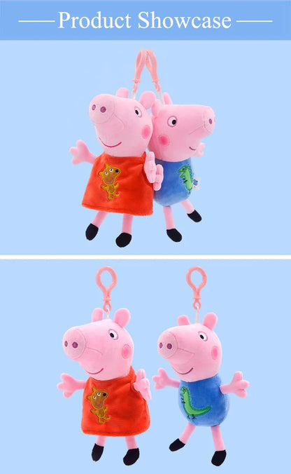 19cm Original Peppa Pig Plush Toys George Eddie Bear Mr Dinosaur Cartoon Anime Figure Stuffed Plush Toys Kids Christmas Gift Toy