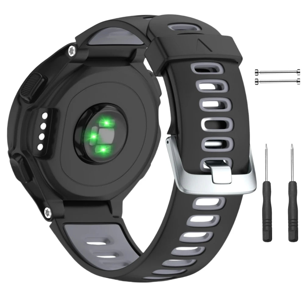 Double Colors Silicone Watch Strap Bracelet For Garmin Forerunner 220/230/235/620/630/735XT/Approach S6 Fashion Rubber Band
