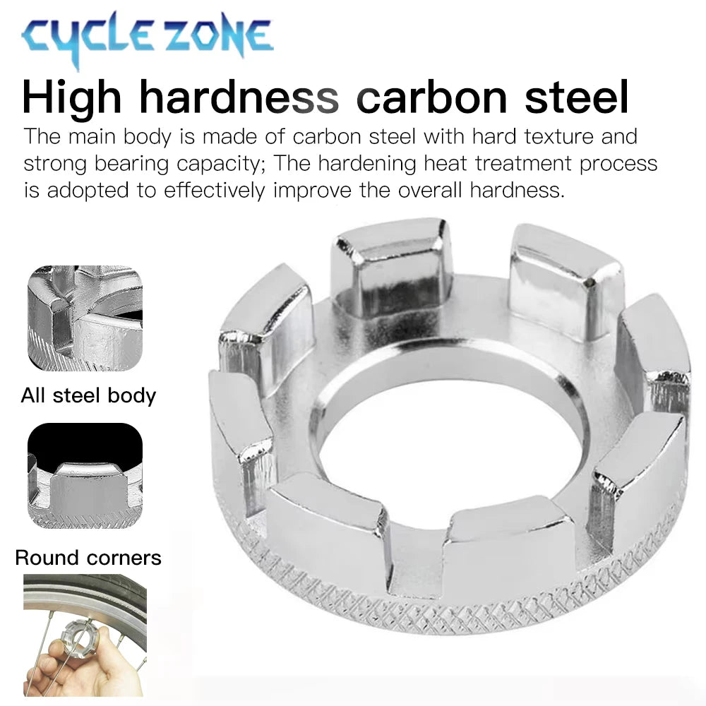 Bicycle Spoke Wrench Tool Mountain Bike Demolition Axis Repair Tools Steel Wire Adjustment Chrome Plated Spanner Wrench Tools
