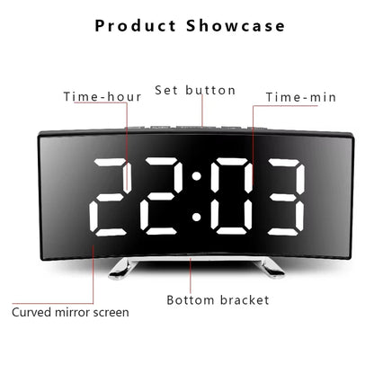 Latest Digital Clock LED Alarm Clock Bedroom Electronic Desktop Clock With Temperature Display Adjustable Brightness 12/24 Hours