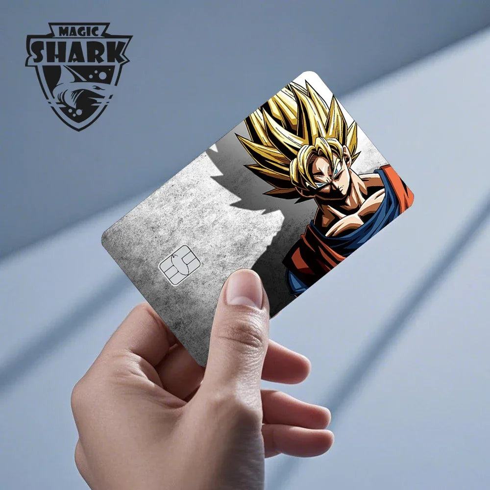 100% New Anime Goku Vegeta Super Saiyan 3M Front Film Skin Sticker Cover for Debit Credit Card