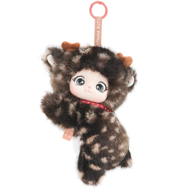 Vinyl Doll Cute Animal 8 Kinds Of Options Prone Series Dog Panda Rabbit Deer Collection Toys Charms Gift For Birthday Girl Favor