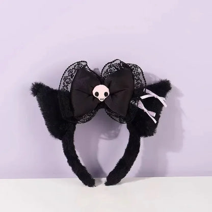 Sanrio Washing Face Headband Hello Kitty Kuromi Melody Plush Hair Accessories Cartoon Hair Hoop Lolita Style Sweet Headdress