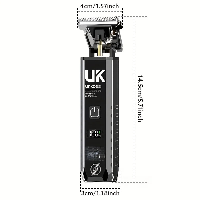 Professional Cordless Hair Clipper, Rechargeable Electric Hair Trimmer for Men Kids Home & Salon Use