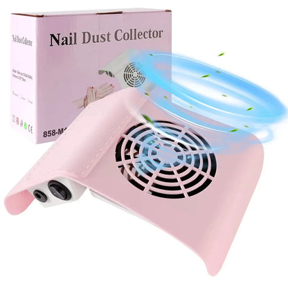 Professional Nail Dust Collector Vacuum - Low Noise Manicure Dust Extractor with Strong Suction Fan for Nail Salon & Home Use