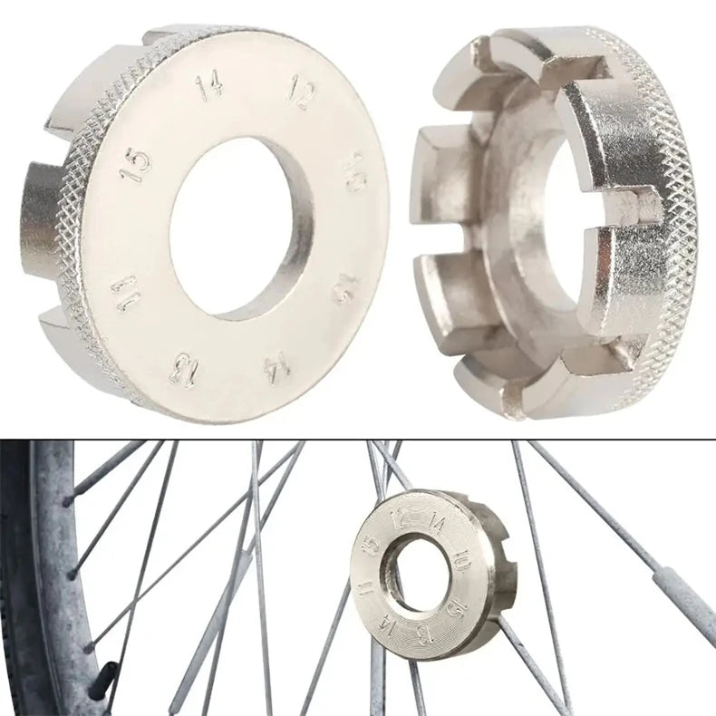 Multifunction Bicycle Spoke Wrench Wheel Rim Adjustment and Correction Tool for MTB Road Bike Cycling Maintenance Repair Tool