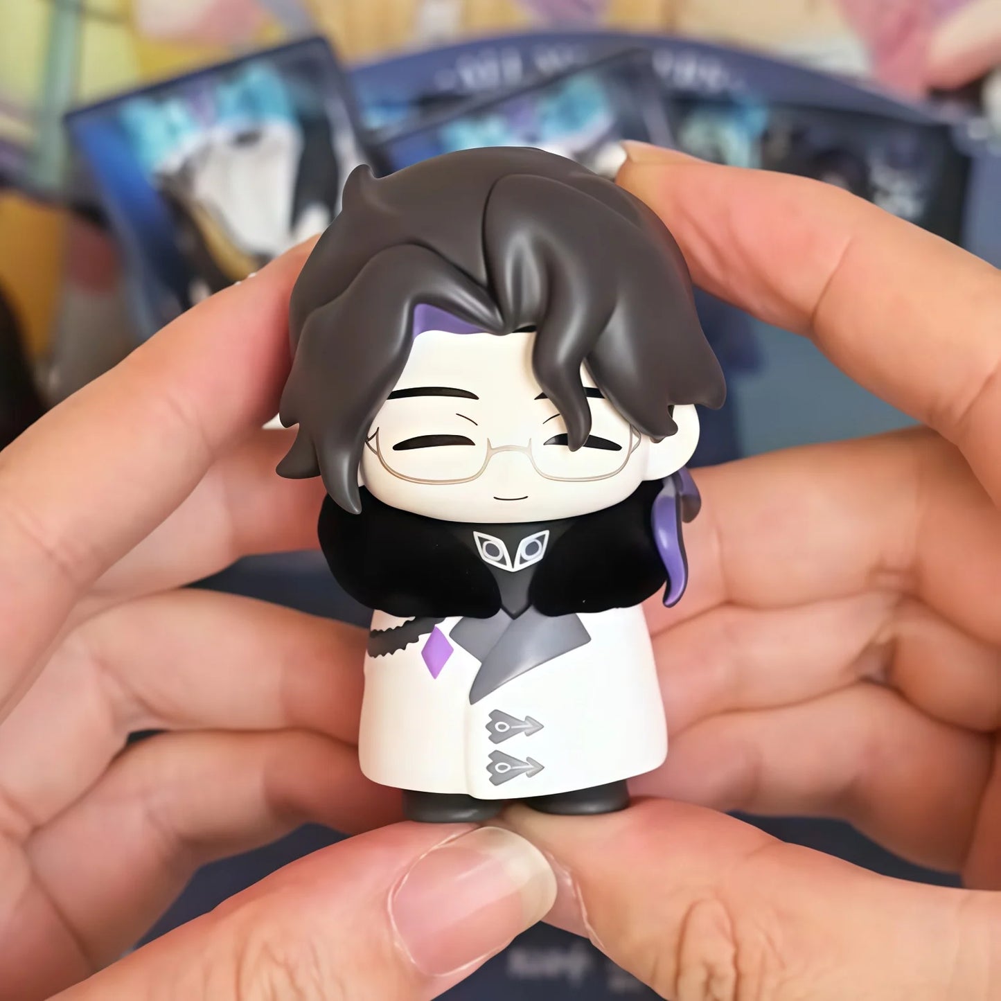 Mihoyo Genshin Impact Fatui Harbinger Q Version Series Blind Box Desktop Mini Doll Model Toys Trend Decoration Surprise Gifts