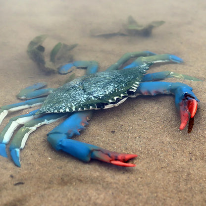 Oenux Simulation Ocean Sea Life Animals Model Lovely Crab Action Figures Toy Cake Toppers Collection Jouet Kids Education Gift