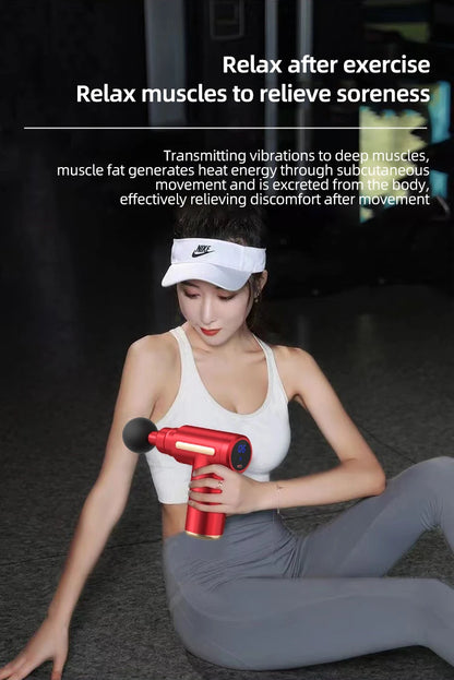 New Upgraded Portable Massage Gun Deep Tissue Muscle Relief Rechargeable Battery, Ideal For Back & Neck,Gift For Everyon