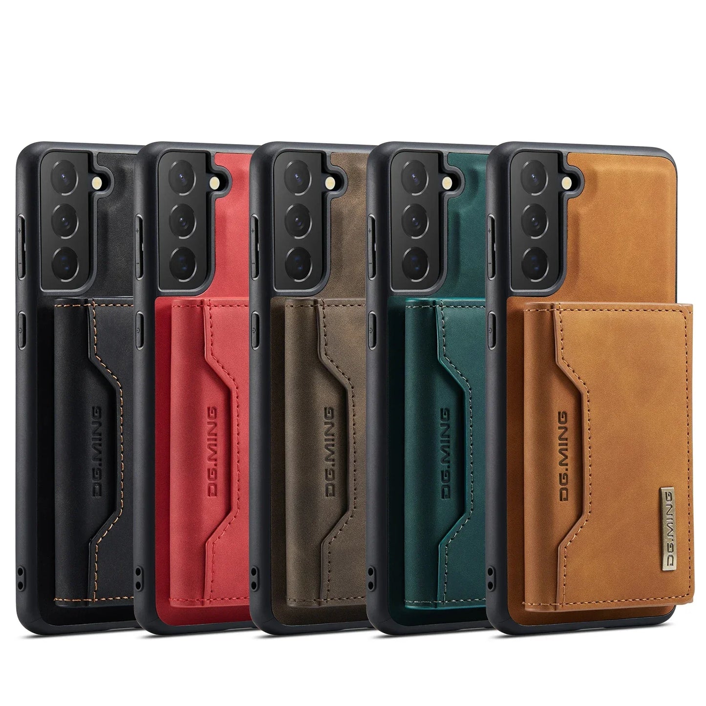 DG.MING Magnetic Detachable PU Leather Wallet Case for Samsung Galaxy S23 Ultra S22 S21 S20 FE A52 A52S A12 A54 A14 Note20 Ultra