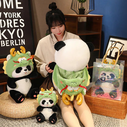 Kawaii Giant Bear Cosplay Panda Doll Creative Plush Toy Cartoon Zoo Animal Plushie Throw Pillow Birthday Xmas Gift Home Decor