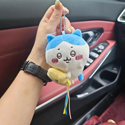 Chiikawa Plush Doll Pendant Star Hugging Series Hachiware USAGI Cute Cartoon Keychain Hanging Keychain Plush Doll Accessories