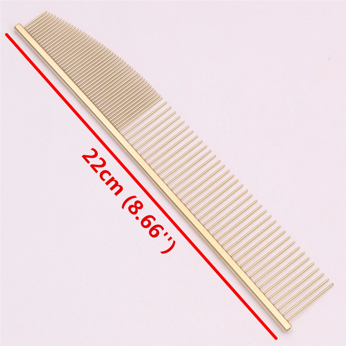 Copper Dog Grooming Combs Pet Boundary Knot Massage Tools Professional Salon Cat Hair Cleaning Crescent High Low Teeth 7816#