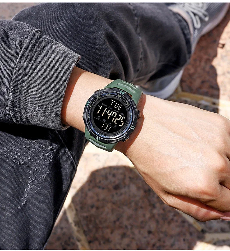 SANDA 6014 Military Sport Watch for Men Clock Digital Wristwatches Shockproof Countdown Waterproof Bracelet Relojes Para Hombre