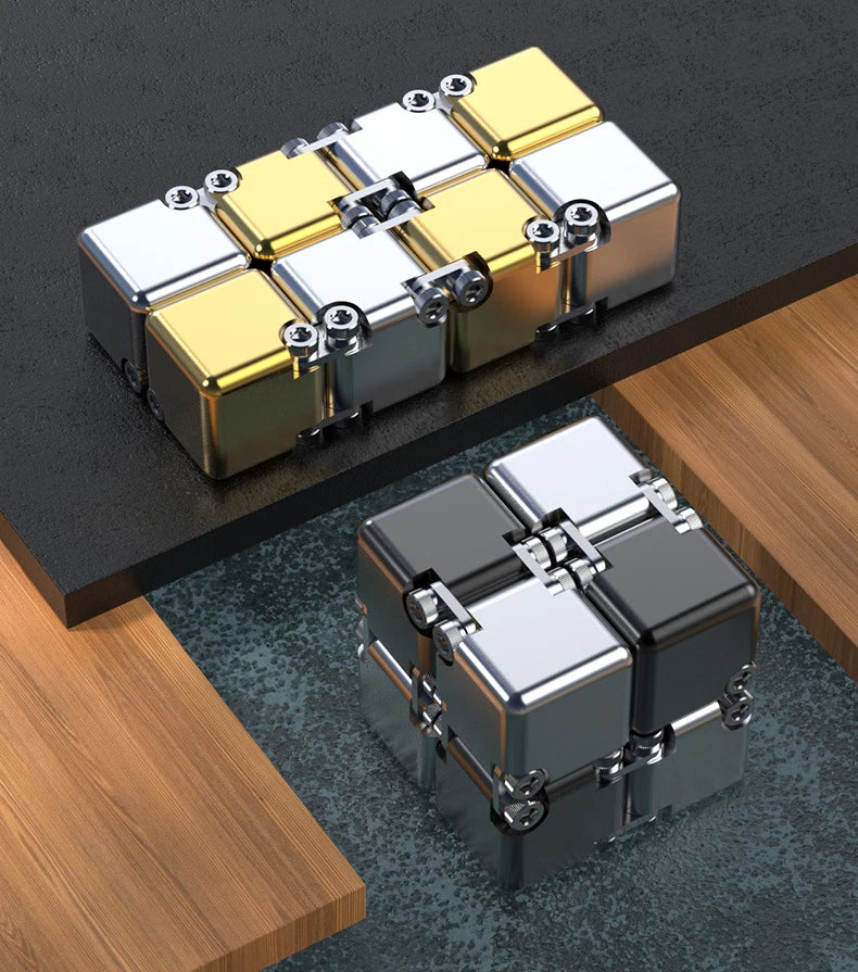 Fashion Metal Infinite Magic Cube New Unique Upgraded Disassembled Assembled Developing Intelligence Decompression Toy