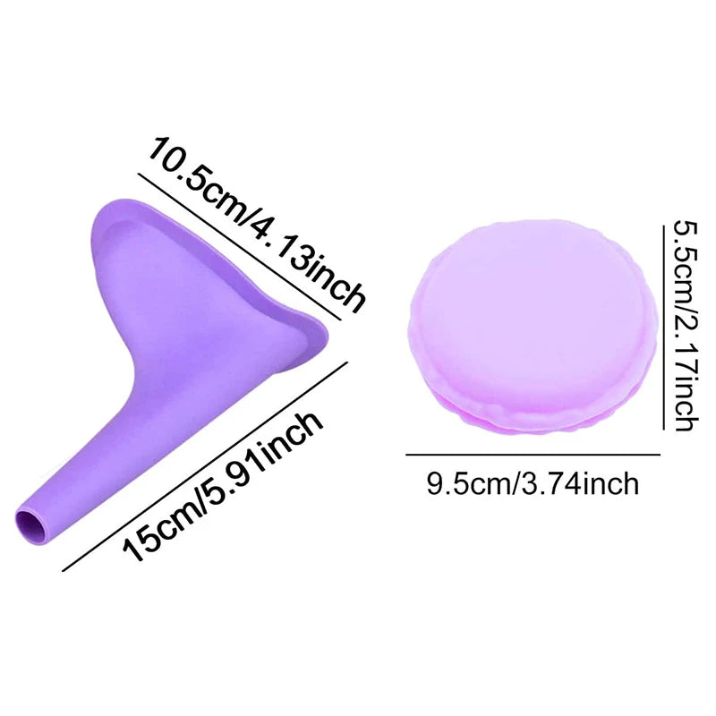 1pc Portable Silicone Urinal for Women Outdoor Travel Camping Female Soft Urination Device Stand Up & Pee Toilet Emergency TMZ