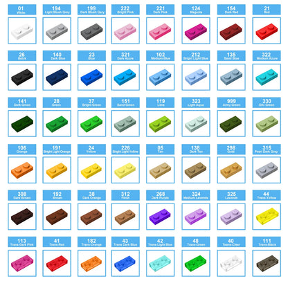 MOC 10PCS 3062 Round 1x1 Building Blocks High-Tech 30068 House Castle Bricks Educational Particle Toys Children Birthday Gifts