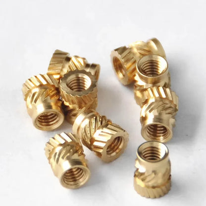 M3 Thread Knurled Brass Heat Set Nut for 3D Printer Voron 2.4 Heat Resistant Threaded Insert Embedment M3x5x4