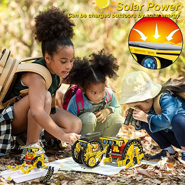 12 in 1 Science Experiment Solar Robot Toy DIY Building Powered Learning Tool Education Robots Technological Gadgets Kit for Kid