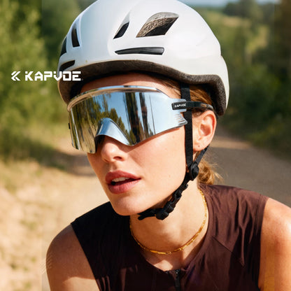 KAPVOE Photochromic Cycling Sunglasses Men Road Driving Bike Glasses Outdoor Sports Hiking Women Bicycle Cycling UV400 Goggles