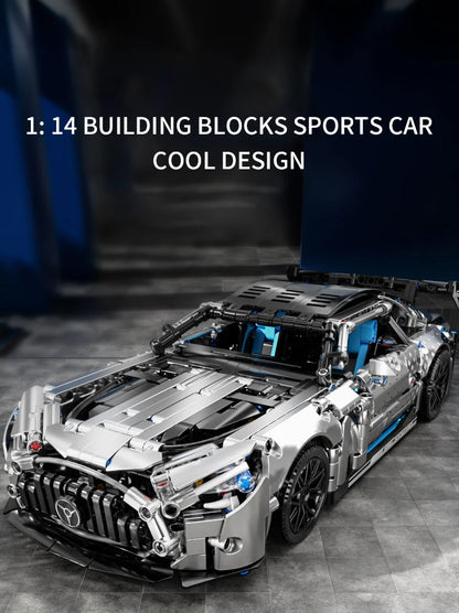 1310 PCS Racing Car Building Blocks Set, 1:14 Scale Sports Vehicle Model Kit for Adults, Toys for Boys Birthday Gifts