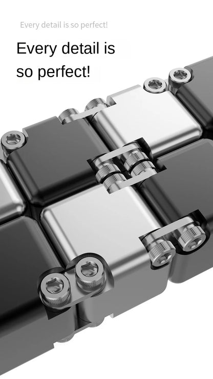 Fashion Metal Infinite Magic Cube New Unique Upgraded Disassembled Assembled Developing Intelligence Decompression Toy