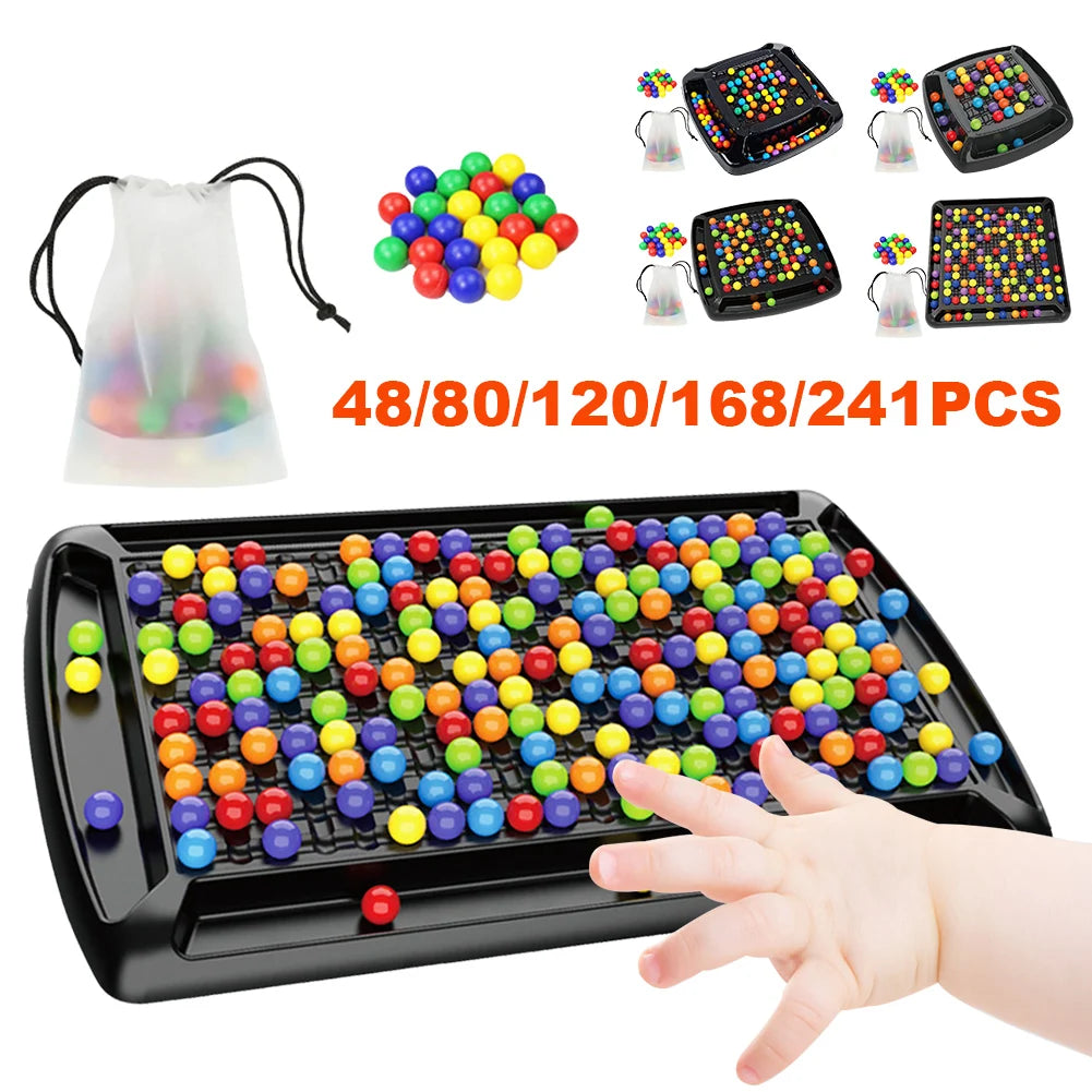 Rainbow Ball Elimination Board Game Fun Rainbow Ball Elimination Color Matching Toy Parent-child Interaction Tabletop Chess Game